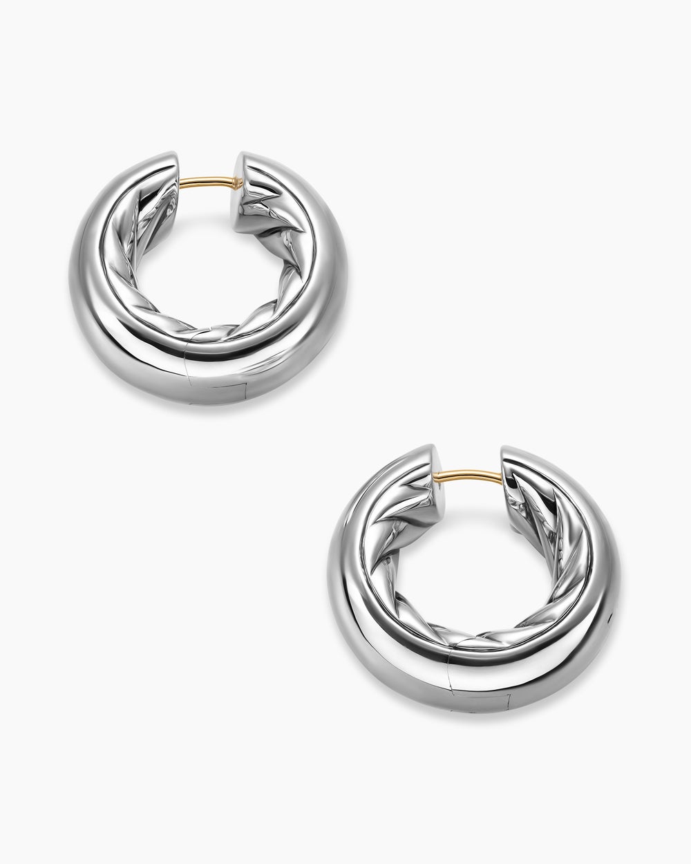 Womens DY Mercer® Hoop Earrings in Sterling Silver, 24.7mm